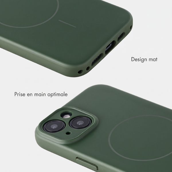 Accezz Coque Grip avec MagSafe Apple iPhone 14 - Vert foncé