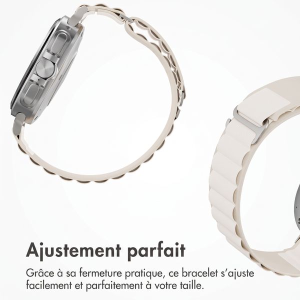 Accezz Bracelet en nylon Alpine Samsung Galaxy Watch Ultra 2 (2026) / Ultra (2024/2025) - Lumière stellaire