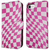 imoshion Étui de télephone portefeuille Design Apple iPhone SE (2022 / 2020) / 8 / 7 / 6(s) - Retro Pink