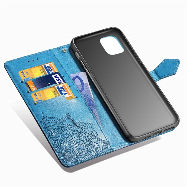 Etui de télephone portefeuille Mandala Apple iPhone 11 - Turquoise