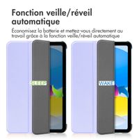 imoshion Coque tablette Trifold Apple iPad 11 (2025) 11 pouces A16 / iPad 10 (2022) 10.9 pouces - Lila