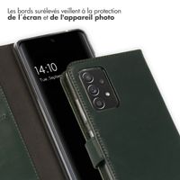 Selencia Étui portefeuille en cuir véritable Samsung Galaxy A52(s) (5G/4G) - Vert