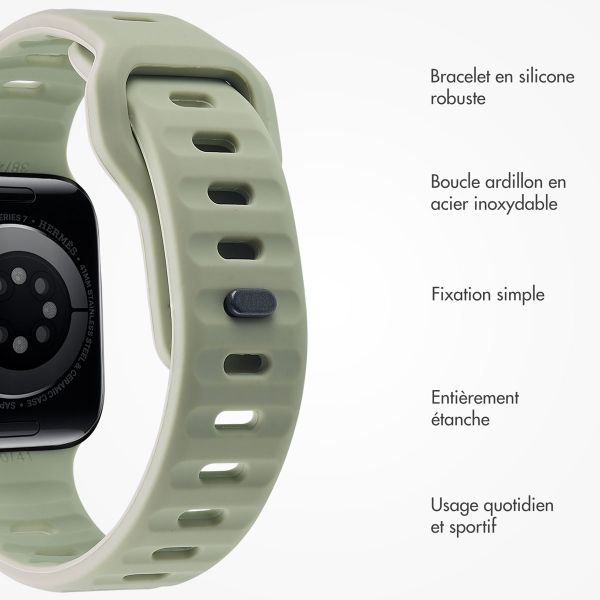 imoshion Bracelet Active Sport en silicone Apple Watch | 44/45/46/49 mm - Pacific Green