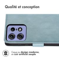 imoshion Étui de télephone portefeuille de luxe Motorola Thinkphone 25 / Edge 50 Neo / Edge 60 Neo - Bleu clair