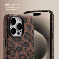 Selencia Coque Sabi imprimé panthère avec MagSafe Apple iPhone 15 Pro Max - Mocha Brown