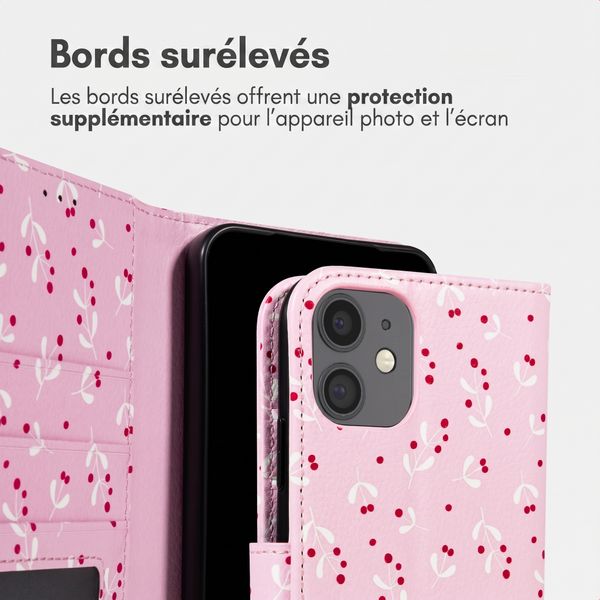 imoshion Étui de télephone portefeuille Design Apple iPhone 12 (Pro) - Blush Berries