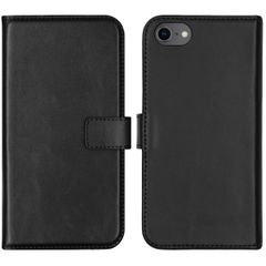 Selencia Étui portefeuille en cuir véritable Apple iPhone SE (2022 / 2020) / 8 / 7 / 6(s) - Noir