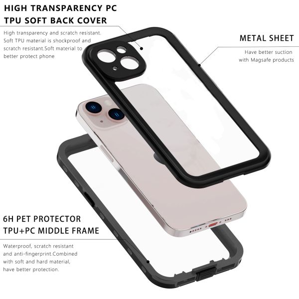 Redpepper Coque imperméable Dot Plus Apple iPhone 14 - Noir