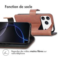 imoshion Étui de télephone portefeuille de luxe Apple iPhone 17 Pro Max - Marron