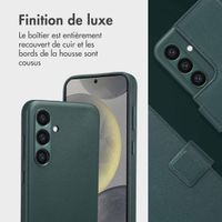 Accezz Étui de télephone portefeuille en cuir 2-en-1 avec MagSafe Samsung Galaxy S24 - Cedar Green