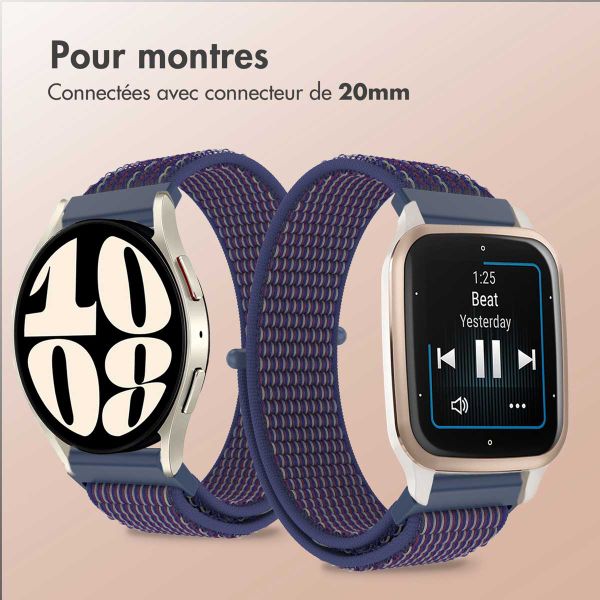 imoshion Bracelet en nylon  - Connexion universelle 20 mm - Indigo