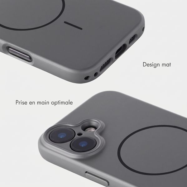 Accezz Coque Grip avec MagSafe Apple iPhone 16 - Gris