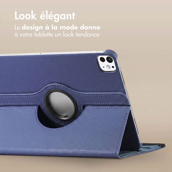imoshion Coque tablette rotatif à 360° Apple iPad Pro 11 (2025) M5 / (2024) M4 - Bleu foncé