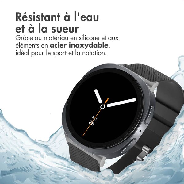 imoshion Bracelet en silicone flexible Samsung Galaxy Watch 8 (40/44mm) / Classic (46mm) - Noir