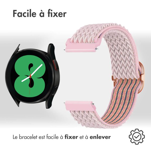 imoshion Bracelet en nylon élastique  - Connexion universelle 20 mm - Rose
