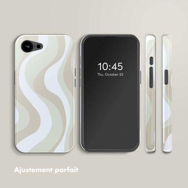 Selencia Coque arrière Vivid avec MagSafe Apple iPhone 17e / 16e - Desert Waves Beige