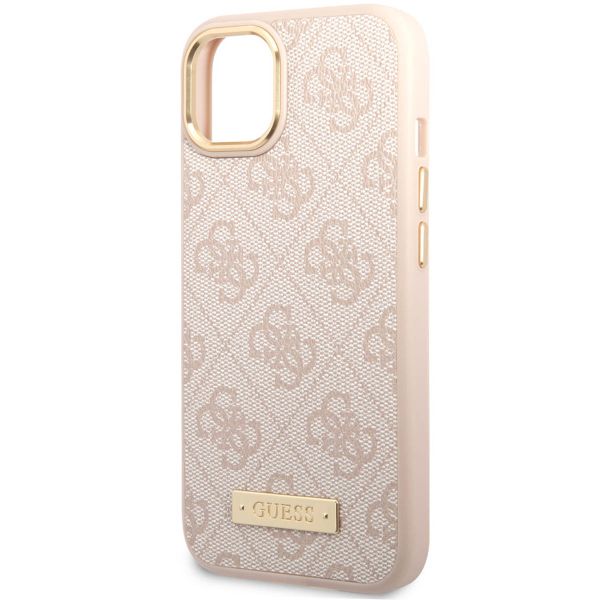 Guess Coque 4G Logo Monogram MagSafe Apple iPhone 14 - Rose