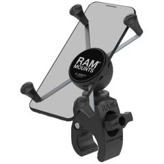RAM Mounts Support de téléphone X-Grip® Tough-claw pour vélo / scooter / moto - Rotation à 360° - Universel - Grand - Noir