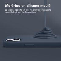 Accezz Coque Liquid Silicone Apple iPhone 14 / 13 - Bleu foncé