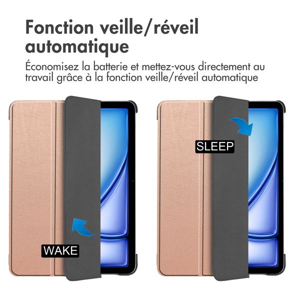 imoshion Coque tablette Trifold Apple iPad Air 13 pouces (2026) M4 / (2025) M3 / (2024) M2 - Rose Doré