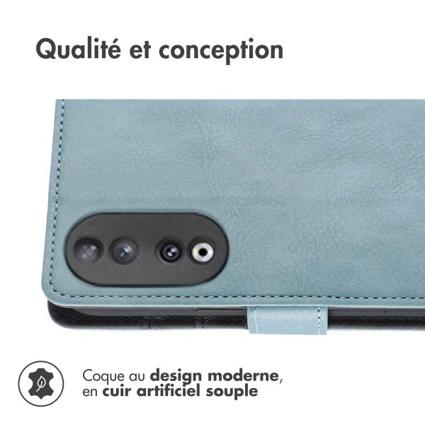 imoshion Étui de télephone portefeuille de luxe Honor 90 - Bleu clair