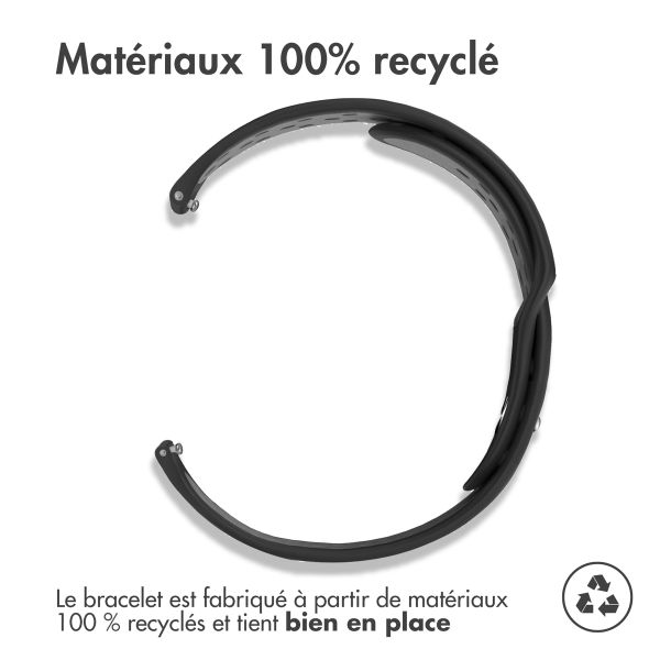 imoshion Bracelet sport en silicone  - Connexion universelle 18 mm - Black / Grey