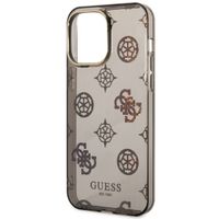 Guess Coque Peony Glitter Apple iPhone 14 Pro Max - Noir