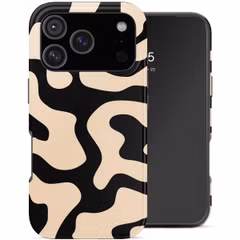 Selencia Coque arrière Vivid Apple iPhone 18 Pro Max / 17 Pro Max - Art Wave Black
