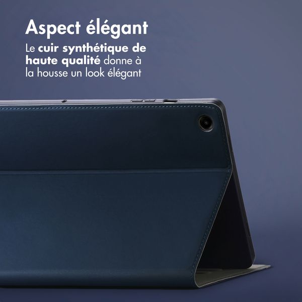 Accezz Coque tablette Classic Samsung Galaxy Tab A9 Plus - Bleu foncé