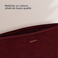 Selencia Pochette ordinateur Corduroy 13-14 pouces - Deep Burgundy