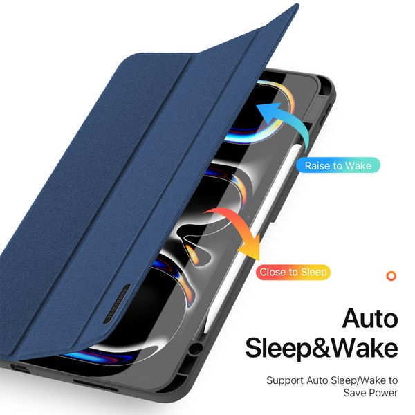 Dux Ducis Coque tablette Domo Apple iPad Pro 13 (2025) M5 / (2024) M4 - Bleu foncé