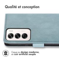 imoshion Étui de télephone portefeuille de luxe Oppo Reno 12 - Bleu clair