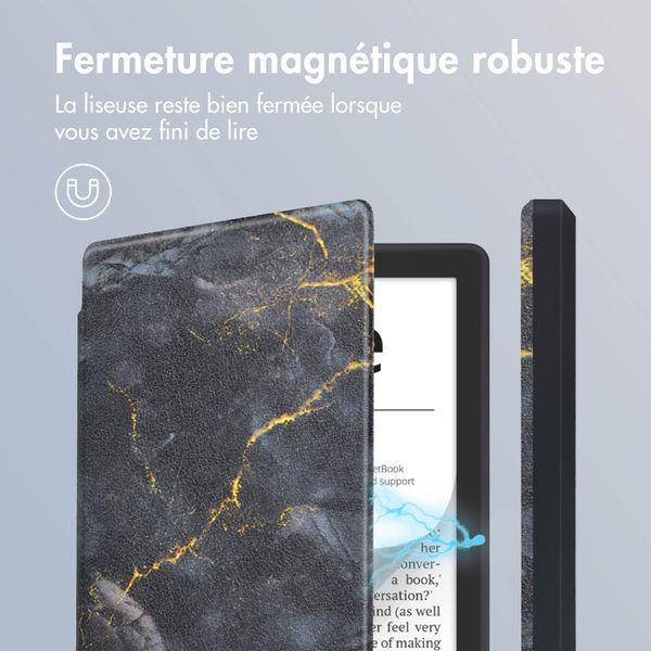 imoshion Étui á rabat Pocketbook Verse / Verse Pro / Verse Pro Color / Vivlio Light / Light HD - Black Marble
