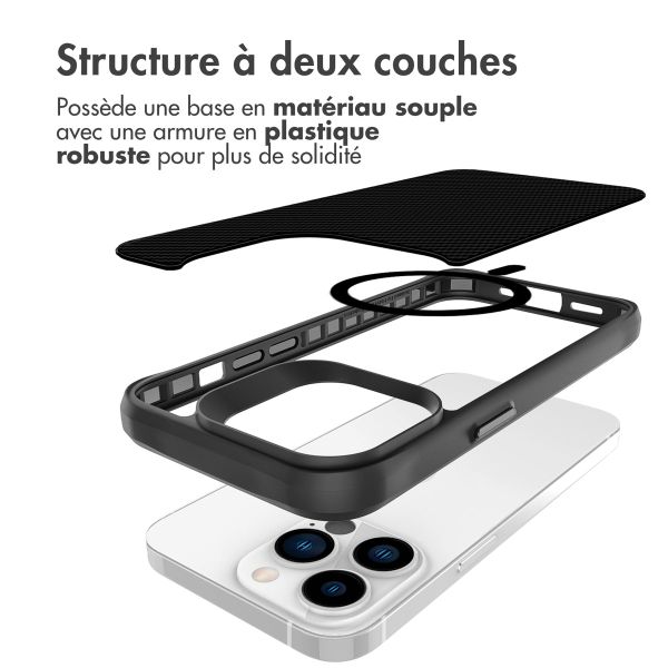 imoshion Rugged Hybrid Carbon Case avec MagSafe Apple iPhone 13 Pro - Noir