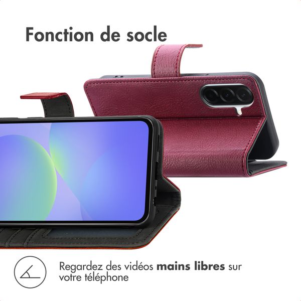 imoshion Étui de télephone portefeuille de luxe Samsung Galaxy A37 (5G) - Bordeaux