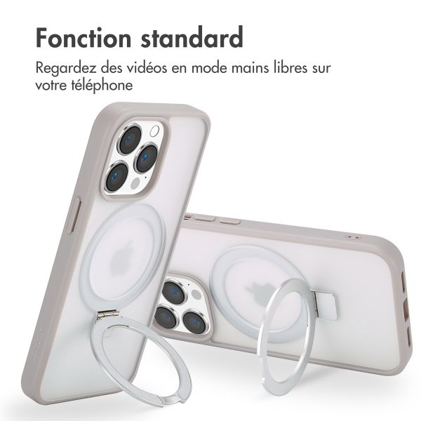 Accezz Coque Ring Stand avec MagSafe Apple iPhone 13 Pro - Gris