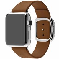 Apple Bracelet Leather Band Modern Buckle Apple Watch | 38/40/41/42 mm - Taille S - Marron