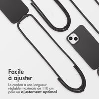 imoshion Coque arrière Color avec cordon amovible et MagSafe Apple iPhone 14 - Black Coffee