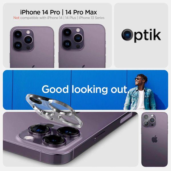 Spigen Optik Lens Protector - Protection complète de la caméra (lot de 2) Apple iPhone 14 Pro / 14 Pro Max