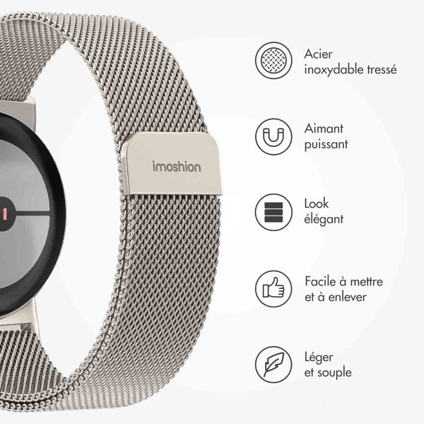 imoshion Bracelet magnétique milanais Google Pixel Watch 3 / 4 (45 mm) - Starlight