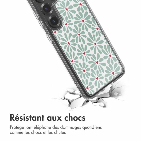 imoshion Coque Design Samsung Galaxy S25 - Bloom Love Sage Green