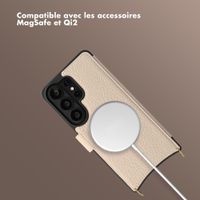 Selencia Étui Riva avec MagSafe et cordon de téléphone Samsung Galaxy S26 Ultra - Beige