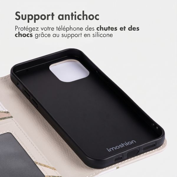 imoshion Étui de télephone portefeuille Design Apple iPhone 14 - Beige Graphic