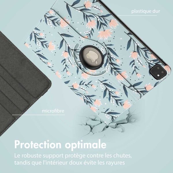 imoshion Coque tablette Design rotatif à 360° Apple iPad Air 13 pouces (2026) M4 / (2025) M3 / (2024) M2 - Flowers
