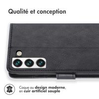 imoshion Étui de télephone portefeuille de luxe Samsung Galaxy S22 - Noir