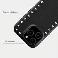 Selencia Coque arrière Studs avec MagSafe Apple iPhone 15 Pro - Velvet Black