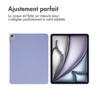 Accezz Coque Liquid Silicone avec porte-stylet Apple iPad Air 13 pouces (2026) M4 / (2025) M3 / (2024) M2 - Lila