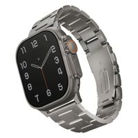 Uniq Bracelet Osta en acier avec maillons auto-ajustables Apple Watch | 44/45/46/49 mm - Titanium (Silver)