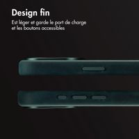 Accezz Coque MagSafe en cuir vintage Apple iPhone 15 Pro - Smokey Green