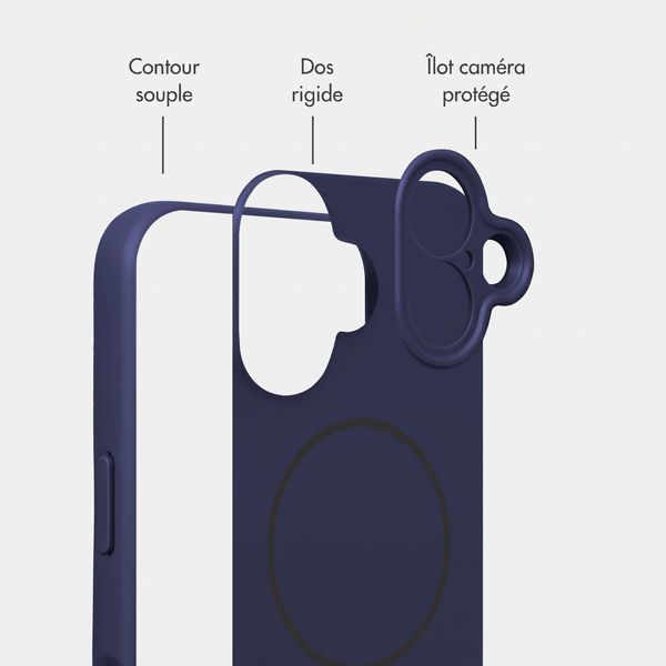 Accezz Coque Grip avec MagSafe Apple iPhone 17 - Bleu foncé